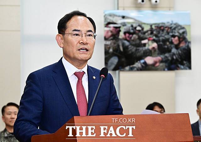 추경안 심사보고하는 임종득 국민의힘 의원.