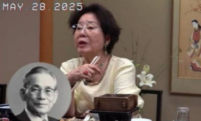 배우 선우용녀가 고(故) 이병철 삼성그룹 창업주와 식사했던 일을 떠올리고 있다./유튜브 '순풍 선우용녀'