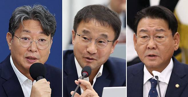 왼쪽부터 이춘석 의원, 한병도 의원, 김교흥 의원