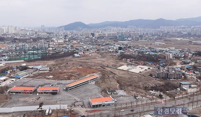 충북 청주 2순환로와 접한 서원구 신분평 일대 전경. 사진=오세성 한경닷컴 기자