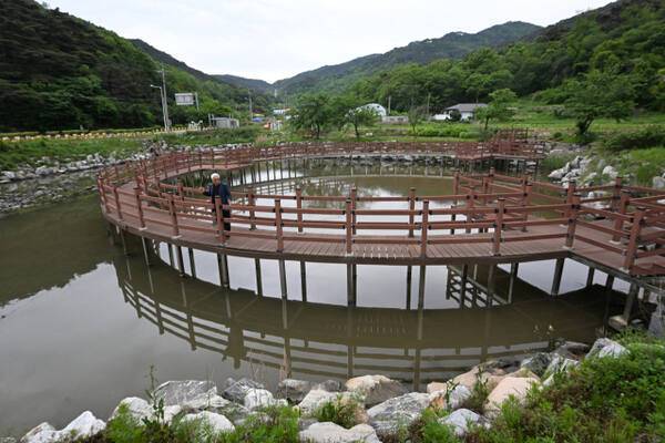 최근 오전 인천 옹진군 덕적도 북리에 주민 산책, 관광 목적으로 만들어진 데크가 활용되지 않고 있다. 조병석기자