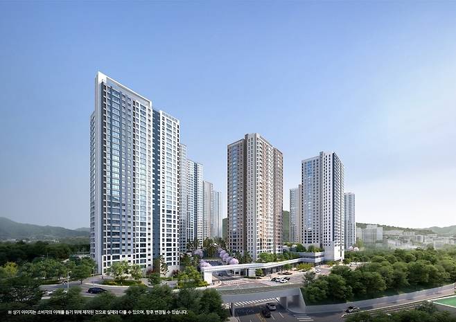 창원 메가시티 자이&위브 투시도 [사진 = 두산건설 컨소시엄]