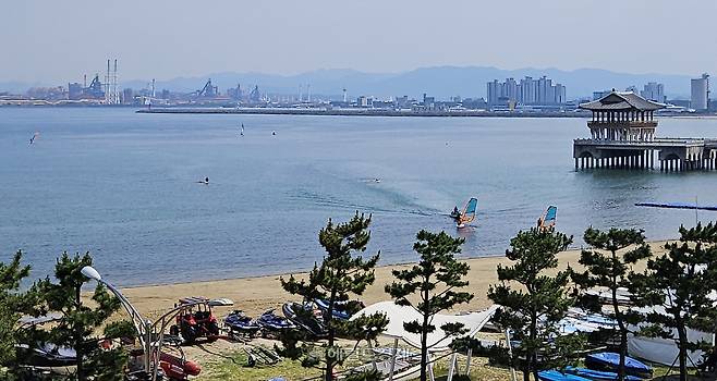 포항 영일만해수욕장과 영일대