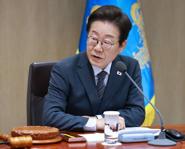▲이재명 대통령이 24일 서울 용산 대통령실 청사에서 열린 국무회의에서 발언하고 있다. ⓒ연합뉴스