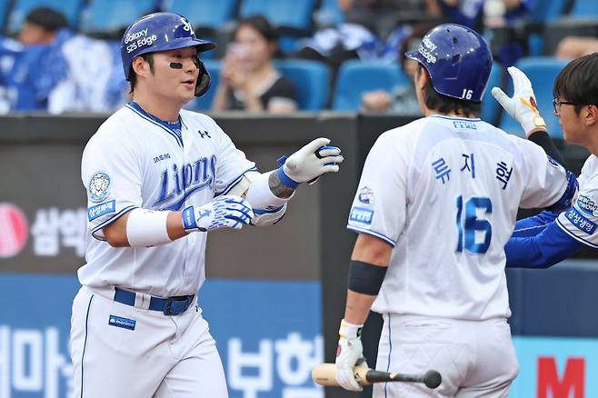 삼성 박병호(왼쪽). 사진제공｜삼성 라이온즈