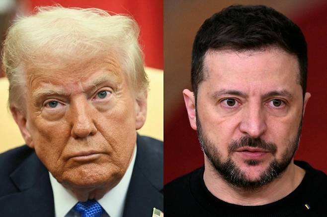 트럼프 대통령과 젤렌스키 대통령 [AFP 연합뉴스 자료사진. 재판매 및 DB금지]