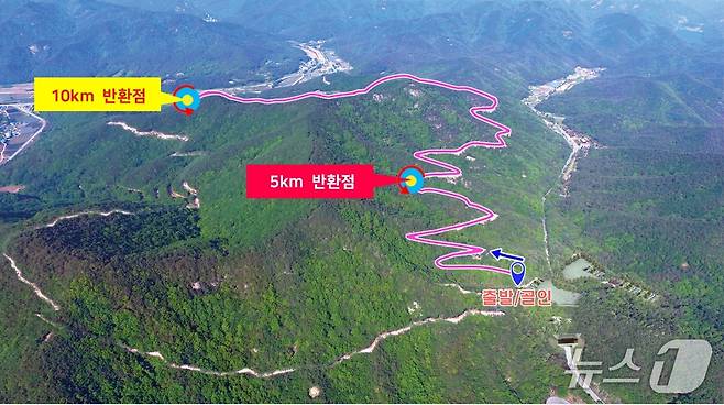 '2025 보은 속리산 말티재 힐링 알몸 마라톤대회'  레이스 구간 (보은군 제공, 재판매 및 DB금지)/뉴스1