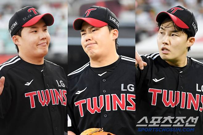 LG 선발 임찬규의 표정은 매 이닝 결과에 따라 변화무쌍하게 바뀌었다. 수원=박재만 기자 pjm@sportschosun.com