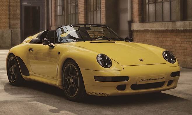 산업 디자이너 루카 트라치가 제작에 참여한 993 스피드스터. /사진 포르셰
