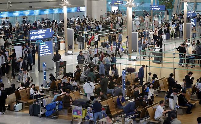인천국제공항 출국장. 연합뉴스