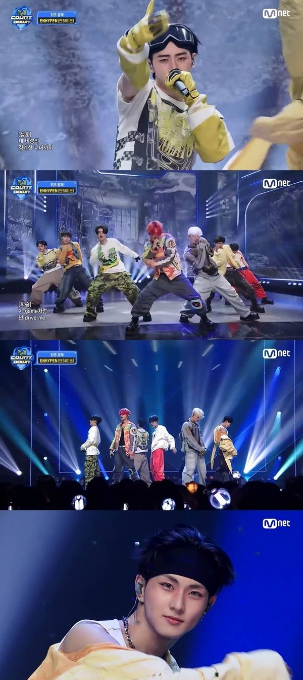 그룹 엔하이픈(ENHYPEN)이 폭발적인 힙합 카리스마로 ‘엠카운트다운’을 장악했다.