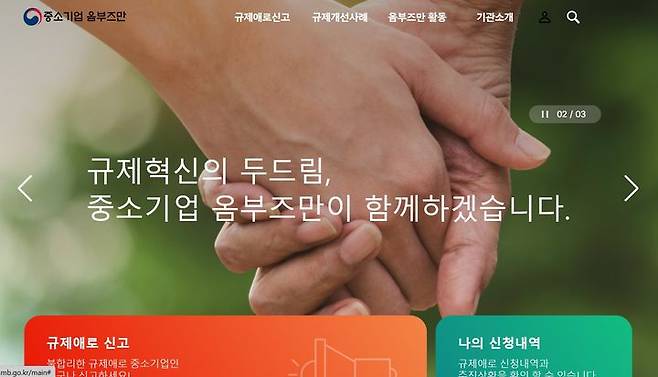 (사진=중소기업 옴부즈만 홈페이지 캡쳐) *재판매 및 DB 금지