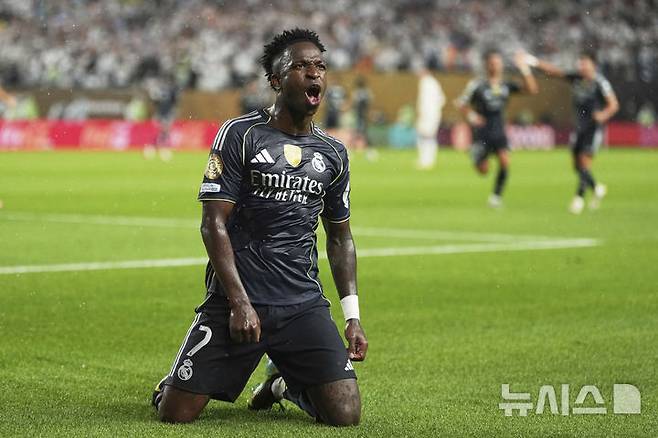 [필라델피아=AP/뉴시스]레알 마드리드 비니시우스 1골 1도움. 2025.06.26.