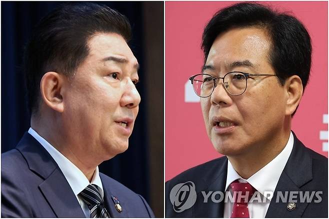 김병기 VS 송언석 [김병기 의원실 제공] 2025.6.5 [촬영 류영석] 2025.6.18