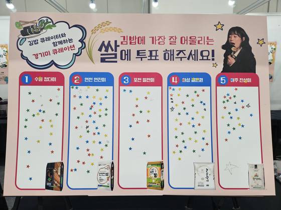경기미 김밥 페스타에서 열린 쌀 투표. 서혜빈 기자