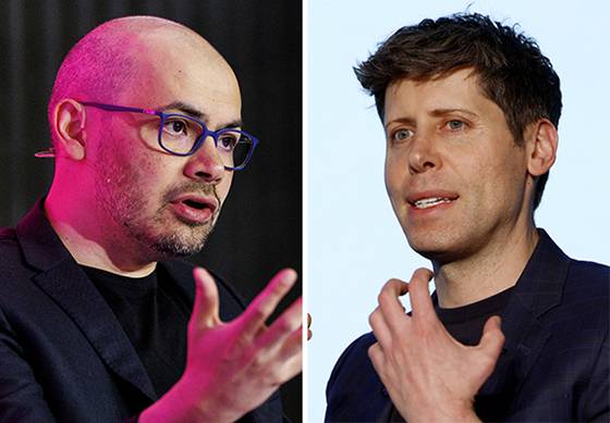 딥마인드를 공동창업한 데미스 허사비스(왼쪽)와 오픈AI의 샘 올트먼, 인공지능(AI) 패권 경쟁의 호적수다. [EPA=연합뉴스]