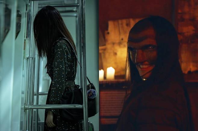 영화 '괴기열차'(왼쪽), '구마수녀 – 들러붙었구나' 스틸컷