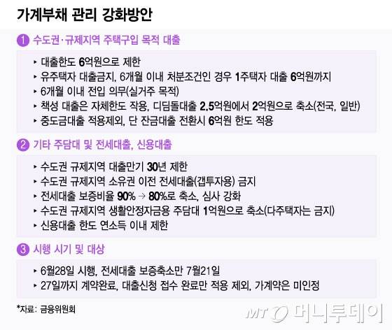 가계부채 관리 강화방안/그래픽=윤선정