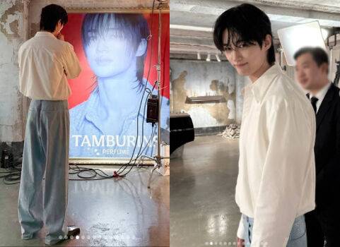 배우 변우석이 흰 셔츠를 입고 순정남 비주얼을 완성했다. / 변우석 개인 인스타그램