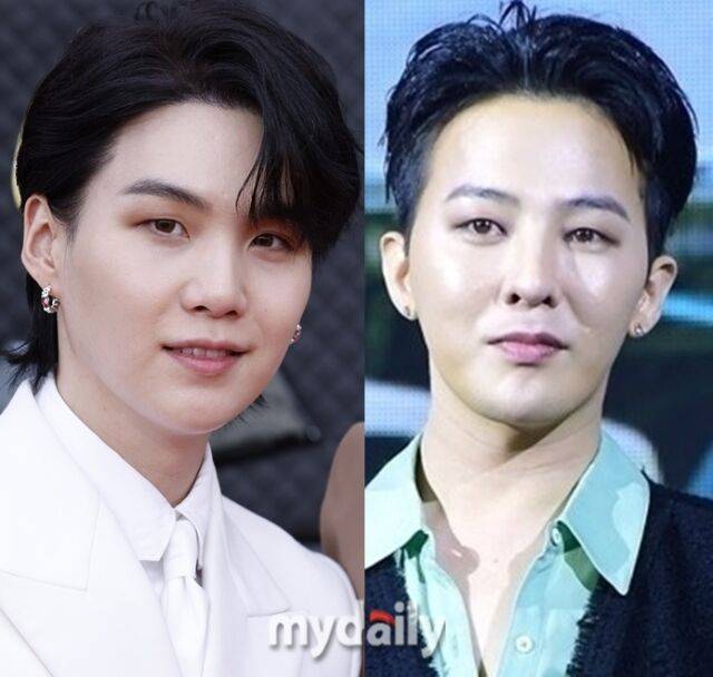 그룹 방탄소년단 멤버 슈가(왼쪽), 가수 지드래곤 / 마이데일리