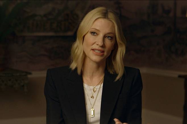 할리우드 배우 케이트 블란쳇이 '오징어 게임' 시즌 3에 딱지녀로 카메오 출연했다. 사진은 '우먼 인 할리우드' 스틸