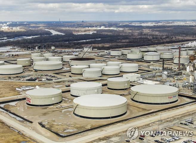 미국 일리노이주 졸리엣의 엑슨모빌 정유 시설 [연합뉴스 자료제공]