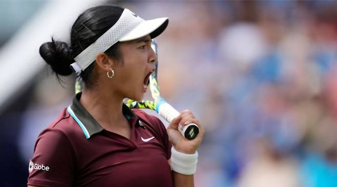 필리핀 20세 테니스 영웅 알렉스 이알라의 포효. 사진/WTA 투어