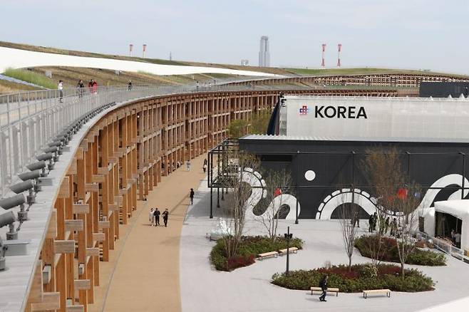 일본 오사카·간사이엑스포장 내 한국관. 연합뉴스