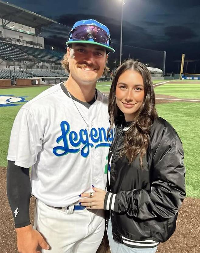 미국 독립리그에서 8경기 연속 홈런을 때려낸 딜런 록. @dylan.g.rock