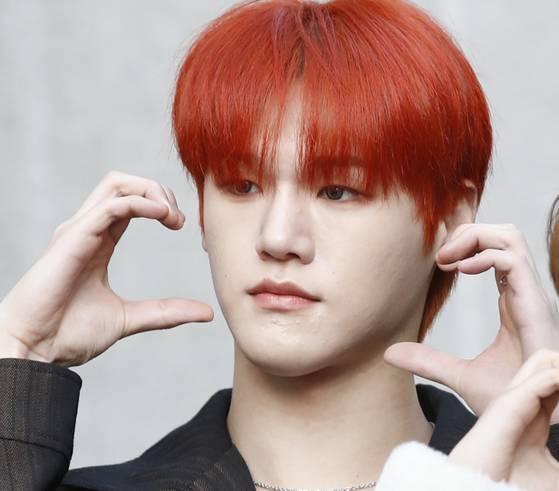 Bain of boy band Just B is seen during a KBS Music Bank rehearsal at the KBS Hall in Yeongdeungpo District, western Seoul, on Oct. 17, 2023. [NEWS1]