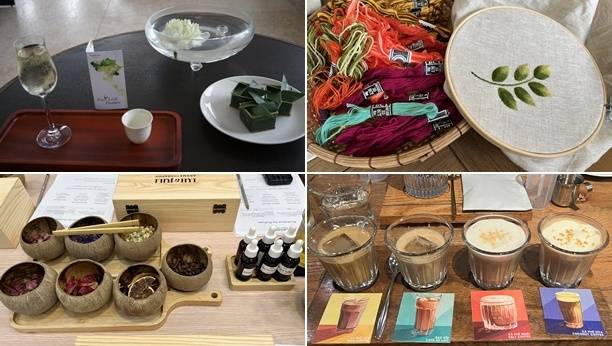 다도문화와 손바느질 체험 등 웰니스 프로그램. [사진 = 최아영 기자]