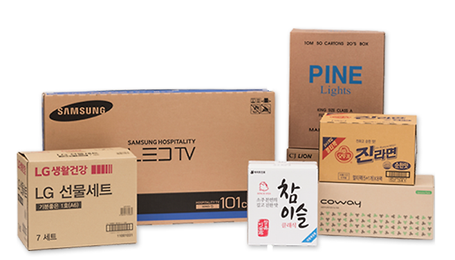 아세아제지 제작 골판지[사진 출처=아세아제지 홈페이지 갈무리]