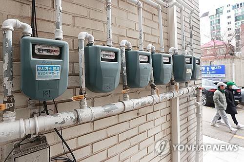 가스계량기  (서울=연합뉴스) 진연수 기자 = 사진은 서울 시내 한 건물의 가스계량기. 2023.12.29 jin90@yna.co.kr
