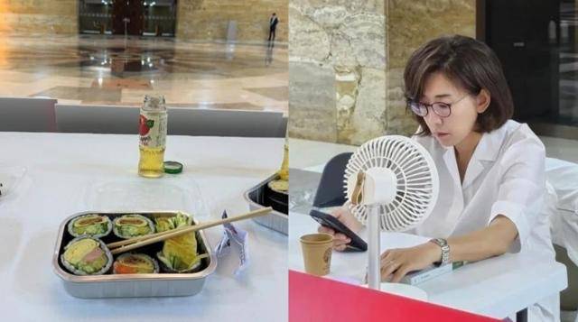 27일부터 국회 본청에서 숙식 농성 중인 나경원(오른쪽 사진) 국민의힘 의원이 본인 사회관계망서비스에 게시한 김밥 도시락 사진. 나 의원 인스타그램 캡처