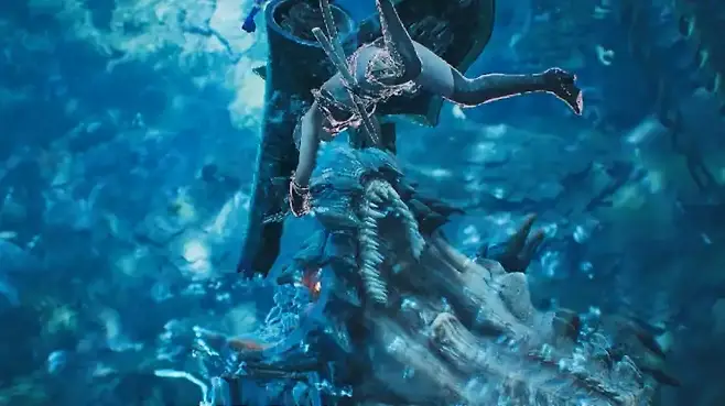 ▲ 라기아크루스와의 전투 중 만나볼 수 있는 수중전