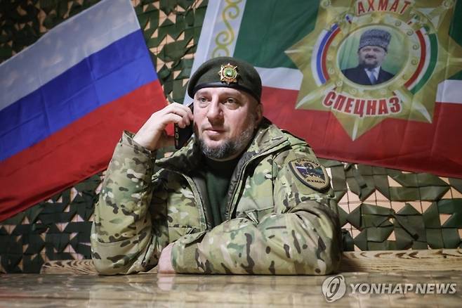 러시아 체첸공화국 아흐마트 특수부대의 압티 알라우디노프 사령관. [타스 연합뉴스]