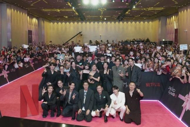 ‘오징어게임3’ 전 세계 쇼케이스 장면. [넷플릭스코리아 제공]