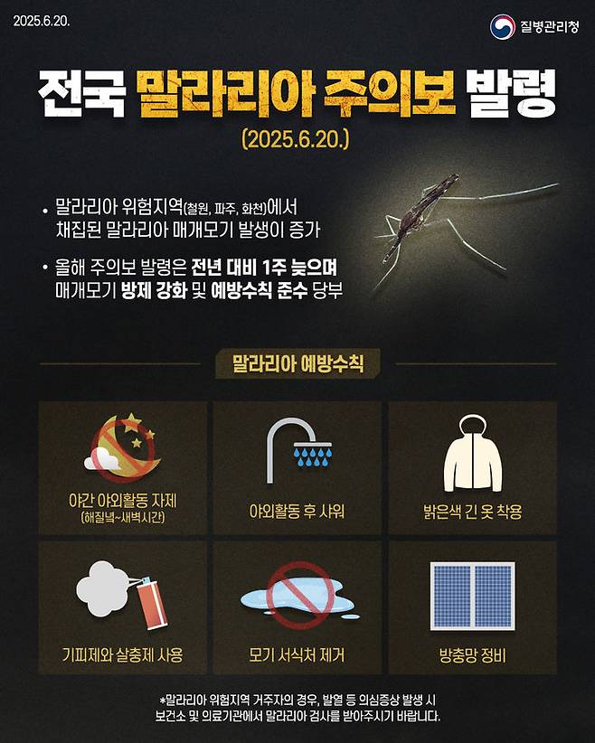 [진주=뉴시스]진주시, 말라리아 위험국가 방문객 대상 예방수칙 철저 당부.(사진=진주시 제공).2025.06.30.photo@newsis.com *재판매 및 DB 금지