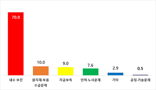 상반기 사업 실적에 영향 미친 대내 애로 요인과 리스크 ⓒ대구상공회의소