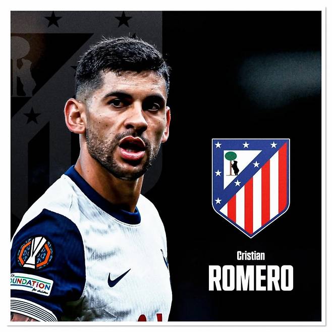 아틀레티코 마드리드 이적설이 제기된 토트넘 크리스티안 로메로. /사진=라스트 워드 온 스퍼스 SNS 캡처