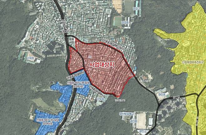 신림8구역 위치도 [관악구 제공. 재판매 및 DB 금지]