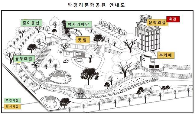 박경리문학공원 안내도 [원주시 제공.재판매 및 DB 금지]