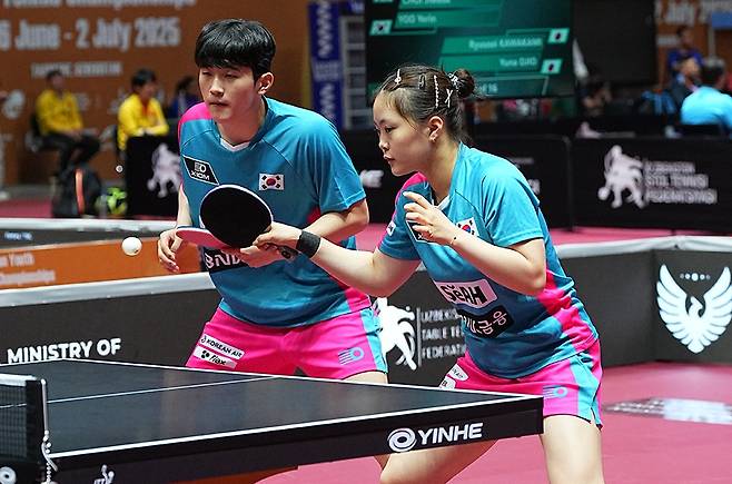 최지욱과 유예린 [대한탁구협회 제공. 재판매 및 DB 금지]