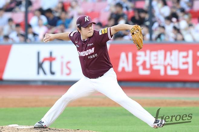 박주성이 투구에 임하고 있다. 사진 | 키움 히어로즈