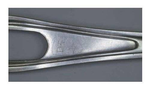 손잡이 뒷면에 ‘남수’라는 표식이 확인된 미제 포크. 국립문화유산연구원 제공