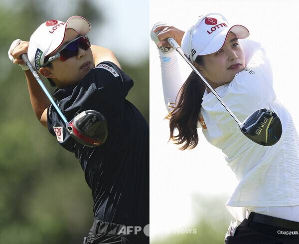 2025년 한국여자프로골프(KLPGA) 투어 제15회 롯데 오픈에 출전하는 김효주, 최혜진 프로. 사진제공=ⓒAFPBBNews = News1