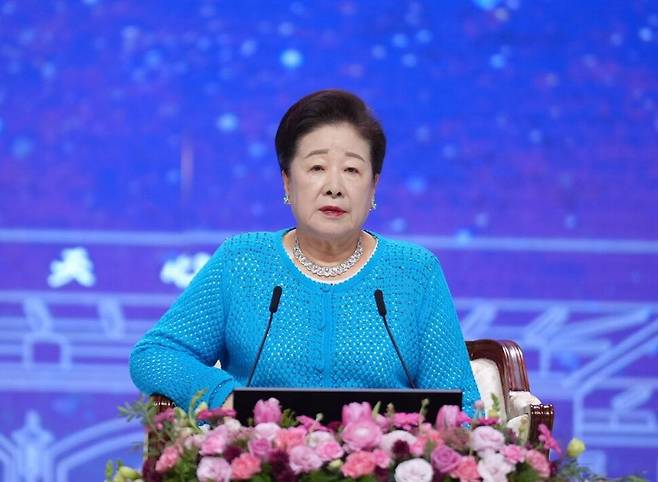 한학자 통일교(세계평화통일가정연합) 총재. 독자 제공