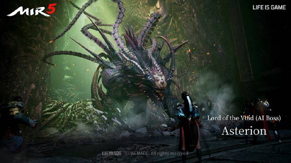 위메이드 신작 '미르5'에 등장할 AI 활용 보스 '아스테리온'. [사진=위메이드]