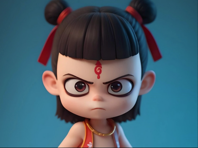 중국 애니메이션 영화 '너자2'의 주인공인 너자. 바이두