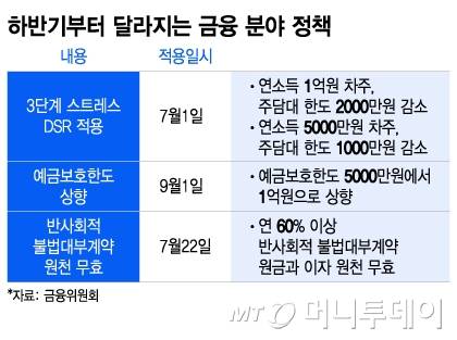 하반기부터 달라지는 금융 분야 정책/그래픽=이지혜